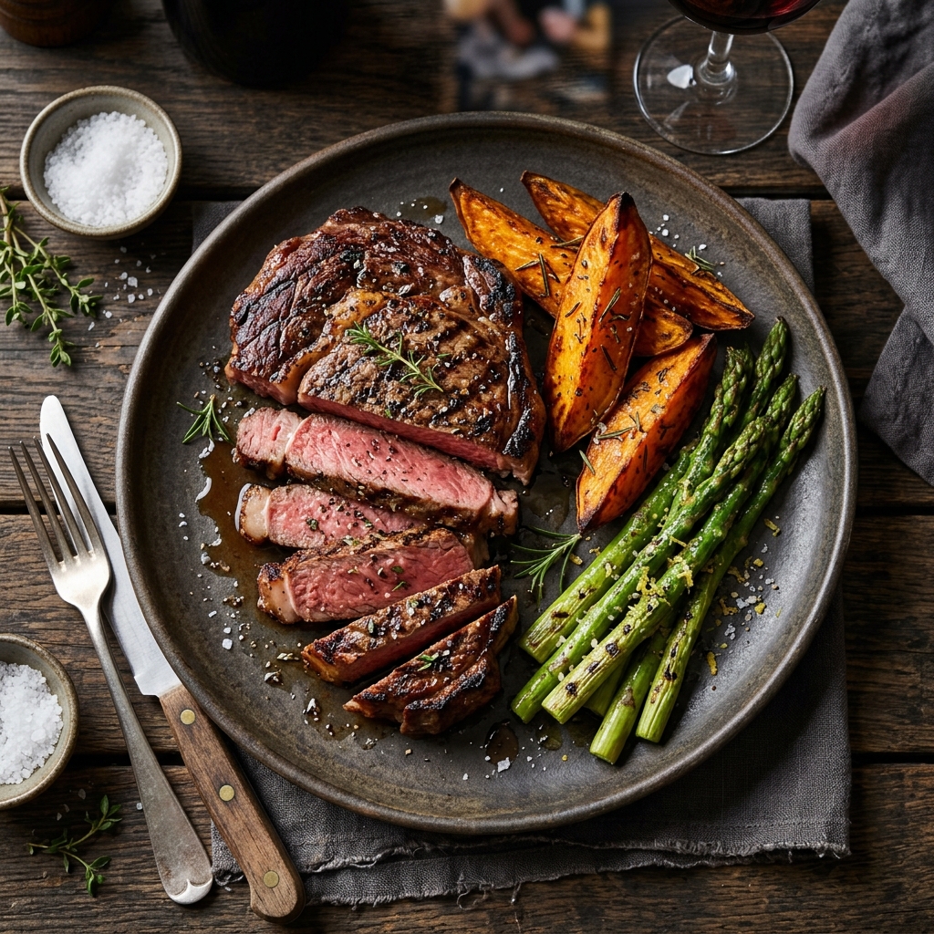 Grass-Fed Ribeye & Sweet Potato